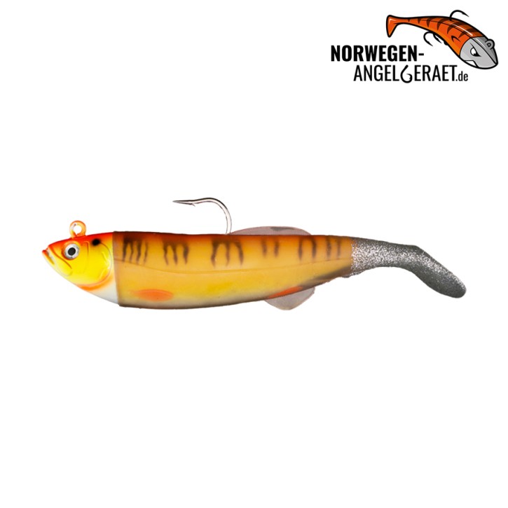 Arctic Herring Shad - Orange Mackerel - 300g inkl. Ersatzkörper | Gummifisch, Meeresköder für Dorsch, Köhler und Heilbutt - norwegen-angelgeraet.de
