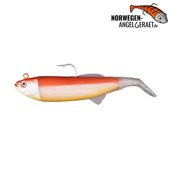 Arctic Herring Shad - Red Herring - 300g inkl. Ersatzkörper | Gummifisch, Meeresköder für Dorsch, Köhler und Heilbutt - norwegen-angelgeraet.de