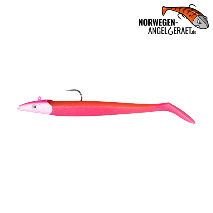 Sandy Sandeel Shad - Pink - 150 Gramm inkl. Ersatzkörper | Sandaal Meeresköder, Gummifisch für Norwegen – von norwegen-angelgeraet.de