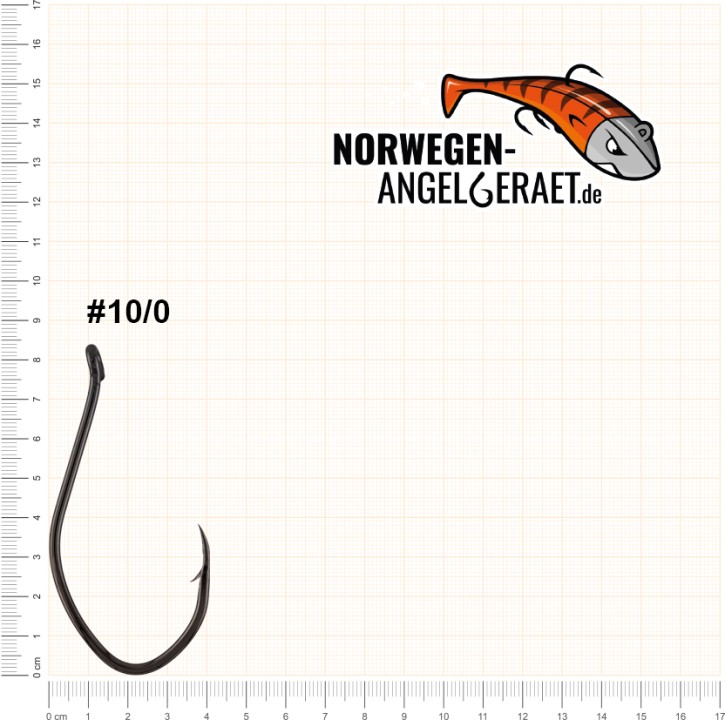 Meereshaken - Größe 10/0 - Carbonstahl - zum Heilbutt, Dorsch und Leng angeln in Norwegen - Wallerhaken, Welshaken - von norwegen-angelgeraet.de