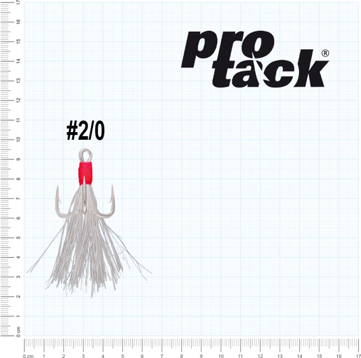 ProTack - Glow Treble Hook 6 X Strong - Größe 2/0 - High Carbon - Selbstleuchtend - UV Aktiv | Hochsee, Salzwasser Drillinge, Meereshaken für Island, Norwegen