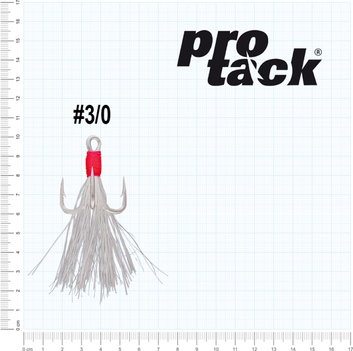 ProTack - Glow Treble Hook 6 X Strong - Größe 3/0 - High Carbon - Selbstleuchtend - UV Aktiv | Hochsee, Salzwasser Drillinge, Meereshaken für Island, Norwegen