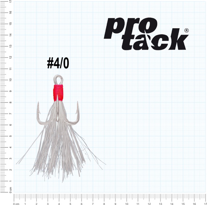 ProTack - Glow Treble Hook 6 X Strong - Größe 4/0 - High Carbon - Selbstleuchtend - UV Aktiv | Hochsee, Salzwasser Drillinge, Meereshaken für Island, Norwegen