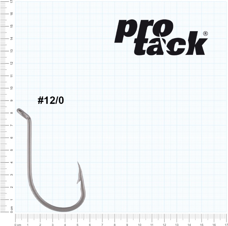 ProTack - Octopus Beak Hook - Edelstahl - Größe 12/0 - Meereshaken, Naturköderhaken zum Meeresangeln in Norwegen und Island – Leng, Dorsch, Heilbutt