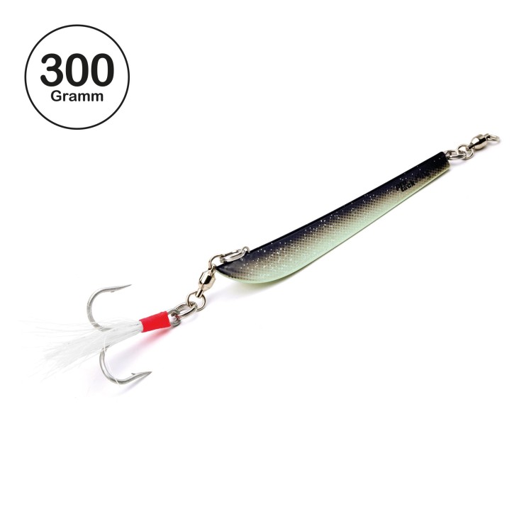 Pro Tack - Evo Bergmann Pilker - Glow - Magic Scale - 300 Gramm | Meeresköder für Dorsch und Heilbutt in Norwegen - Svenskepilk, Bananen Pilker