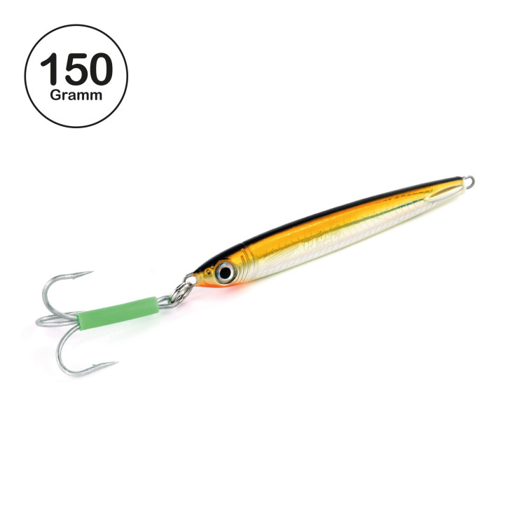 ProTack - Power Slayer Pilker - Sandaal - Glow Belly - 150 Gramm | Top Meeresköder zum Angeln auf Heilbutt, Köhler, Dorsch und Pollack in Norwegen