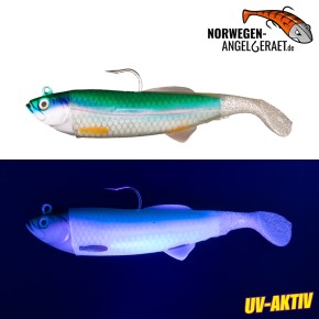 Arctic Herring Shad - Real Herring - 200g inkl. Ersatzkörper | Gummifisch, Meeresköder für Dorsch, Köhler und Heilbutt - norwegen-angelgeraet.de