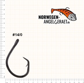 Demon Circle Hook - Größe 14/0 - Meereshaken zum Heilbutt, Dorsch und Leng angeln in Norwegen - Wallerhaken, Welshaken - von norwegen-angelgeraet.de