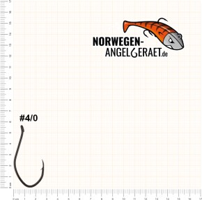 Meereshaken - Größe 4/0 - Carbonstahl - zum Heilbutt, Dorsch und Leng angeln in Norwegen - Wallerhaken, Welshaken - von norwegen-angelgeraet.de