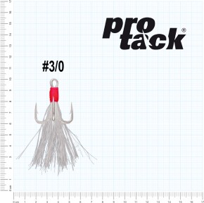ProTack - Glow Treble Hook 6 X Strong - Größe 3/0 - High Carbon - Selbstleuchtend - UV Aktiv | Hochsee, Salzwasser Drillinge, Meereshaken für Island, Norwegen