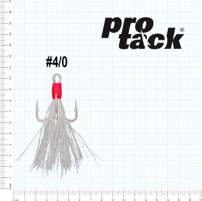 ProTack - Glow Treble Hook 6 X Strong - Größe 4/0 - High Carbon - Selbstleuchtend - UV Aktiv | Hochsee, Salzwasser Drillinge, Meereshaken für Island, Norwegen