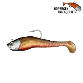 Stormy Sea Shad - Gold Glitter - 300 Gramm inkl. Ersatzkörper | Norwegen Meeresköder Klassiker für Heilbutt und Dorsch - von norwegen-angelgeraet.de