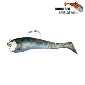 Stormy Sea Shad - Herring Tiger - 200 Gramm inkl. Ersatzkörper | Norwegen Meeresköder Klassiker für Heilbutt und Dorsch - von norwegen-angelgeraet.de