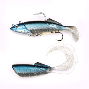 ProTack - Salty Slayer Shad - Blue Herring - 360 Gramm inkl. Wechselkörper | Meeresköder zum Heilbutt und Dorsch angeln in Norwegen und Island