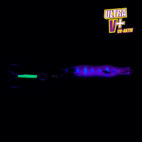 ProTack - Evo S-Jigger Pilker - UV Pink Silber - Glow Scale - 500 Gramm| Klassiker zum Angeln auf Heilbutt, Dorsch und Köhler in Norwegen