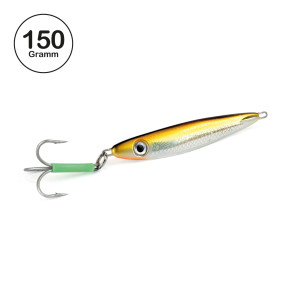ProTack - Giddy Slayer Pilker - Sandaal - Glow Belly - 150 Gramm | Meeresköder für das Angeln auf Heilbutt, Dorsch & Köhler in Norwegen & Island