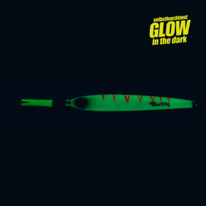 ProTack - Power Slayer Pilker - Glow Tiger - 100 Gramm | Top Meeresköder zum Angeln auf Heilbutt, Köhler, Dorsch und Pollack in Norwegen