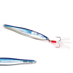 Tobynator Pilker - Blau-Holo-Glow – 200 Gramm - Ideal für Dorsch, Köhler, Pollack und Heilbutt in Norwegen – von norwegen-angelgeraet.de