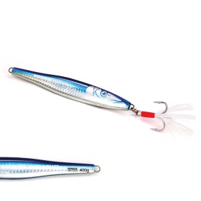 Tobynator Pilker - Blau-Holo-Glow – 400 Gramm - Ideal für Dorsch, Köhler, Pollack und Heilbutt in Norwegen – von norwegen-angelgeraet.de