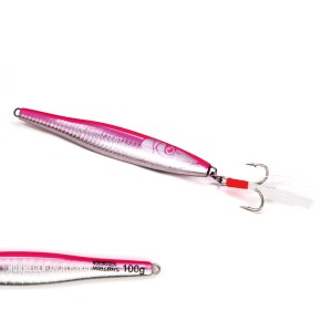 Tobynator Pilker - Pink-Holo-Glow - 100 Gramm - Ideal für Dorsch, Köhler, Pollack und Heilbutt in Norwegen - von norwegen-angelgeraet.de