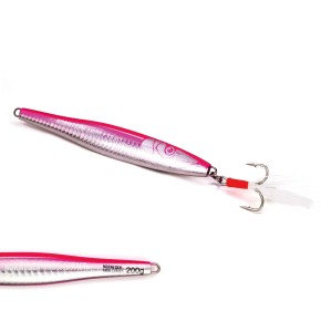 Tobynator Pilker - Pink-Holo-Glow - 200 Gramm - Ideal für Dorsch, Köhler, Pollack und Heilbutt in Norwegen - von norwegen-angelgeraet.de